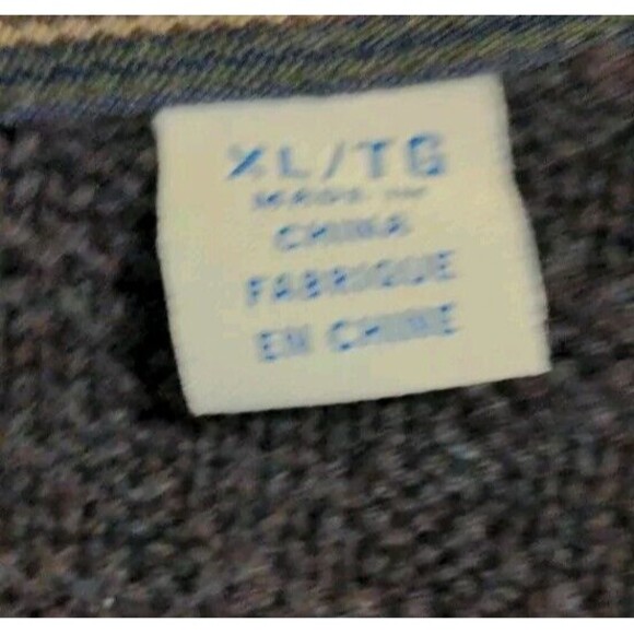 Nice Tommy Bahama Sorrento Beach 1/4 Button Mock Sweater Men's X-Large XL Black - Picture 7 of 9